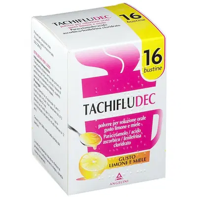 TACHIFLUDEC orale polvere 16 bustine limone miele TACHIFLUDEC orale polvere 16 bustine limone miele