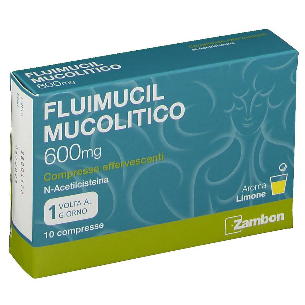 Fluimucil Mucolitico 10 Compresse Effervescenti 600 Mg