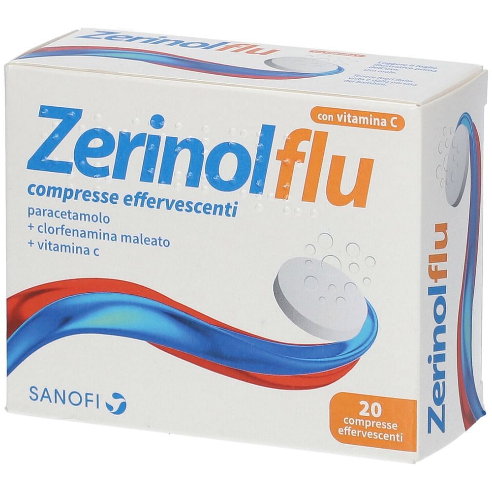 Zerinolflu 20 Compresse Effervescenti 300 Mg + 2 Mg + 280 Mg