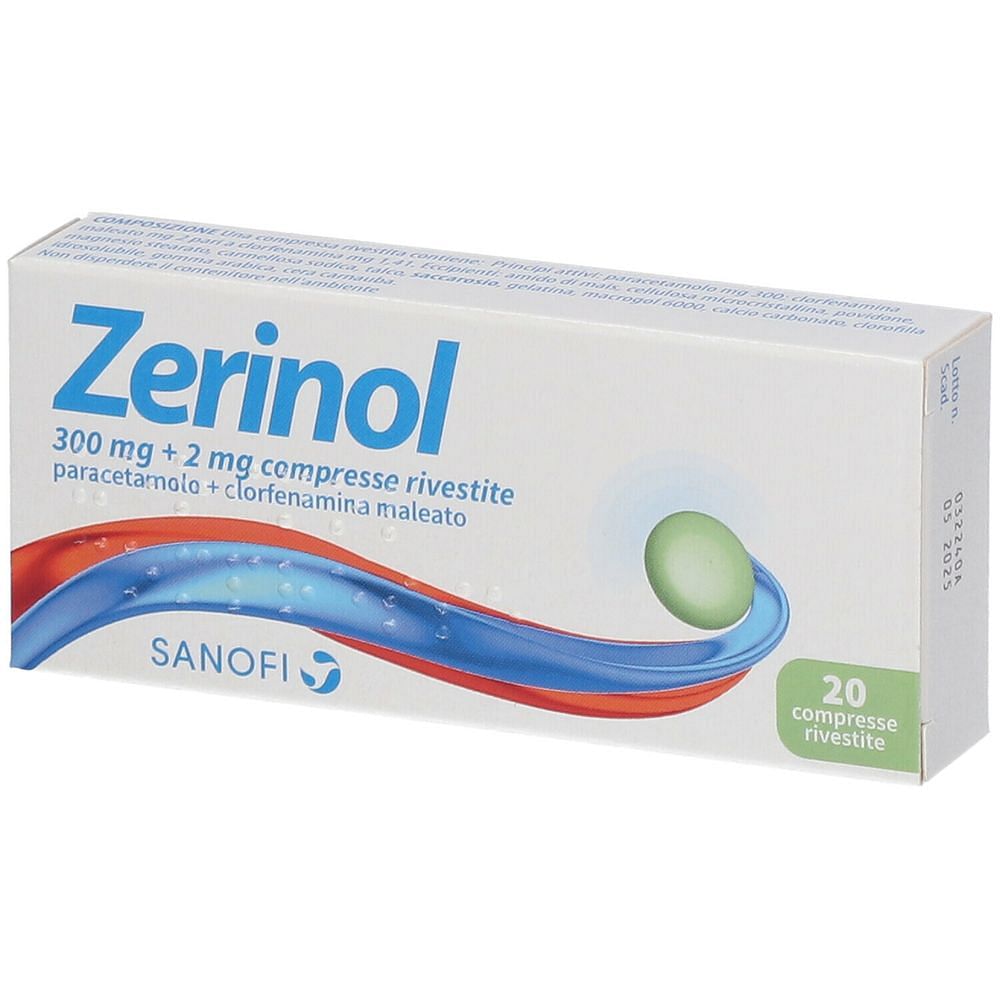 Zerinol 20 Compresse Rivestite 300 Mg + 2 Mg