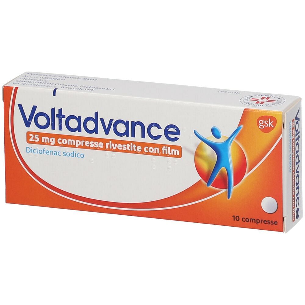 Voltadvance 10 Compresse Rivestite 25 Mg