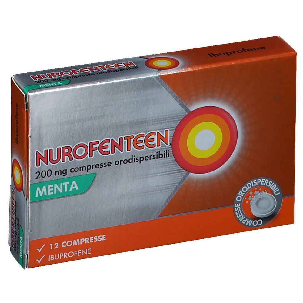 Nurofenteen 12 Compresse Orodispersibili 200 Mg Menta