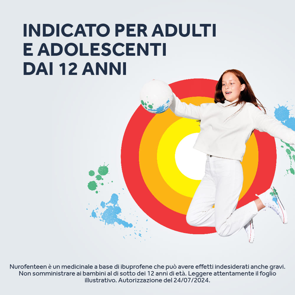 NUROFENTEEN MINT 200MG 12 CPR ibuprofene funzione antinfiammatoria e antidolorifica contro febbre, mal di testa, dolore ai denti e mestruali 