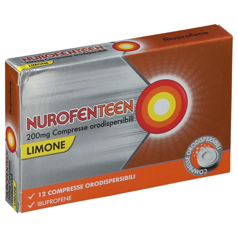 Nurofenteen 12 Compresse Orodispersibili 200 Mg Limone