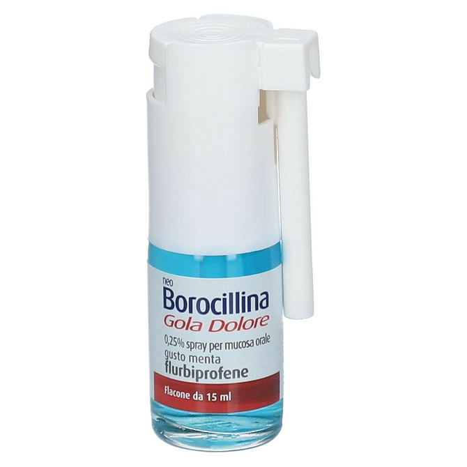 Neoborocillina Gola Dolore 1 Flaconcino Spray 15 Ml 37,5 Mgmenta