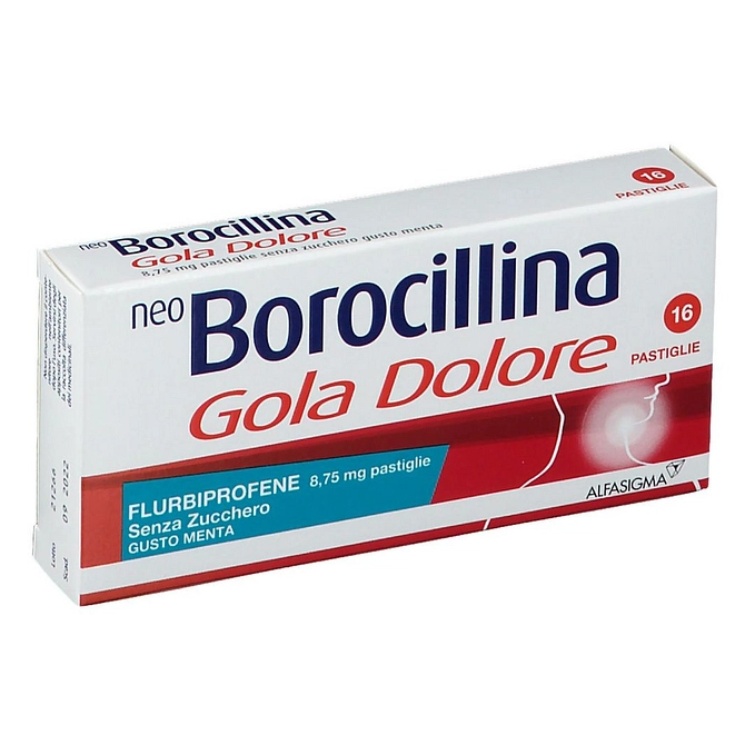 Neoborocillina Gola Dolore 16 Pastiglie 8,75 Mg Menta Senzazucchero