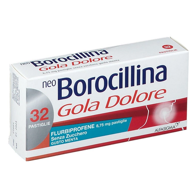 Neoborocillina Gola Dolore 32 Pastiglie 8,75 Mg Menta Senzazucchero