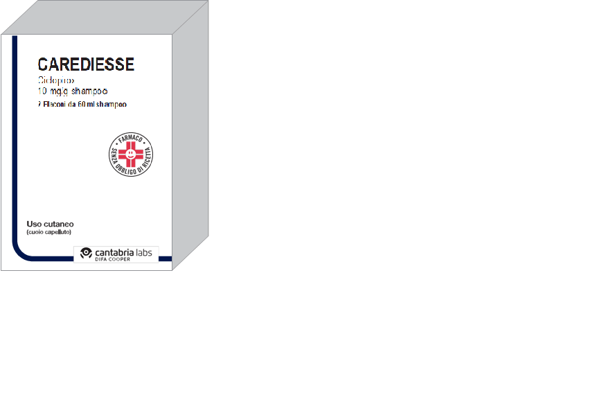 CAREDIESSE shampoo 2 flaconcini 60 ml 10 mg/g