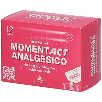 MOMENTACT ANALGESICO 12 bustine granulato 400 mg MOMENTACT ANALGESICO 12 bustine granulato 400 mg