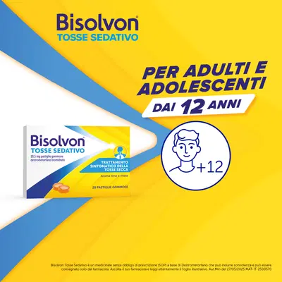 Bisolvon Tosse Sedativo per Tosse Secca Notturna, 20 Pastiglie Gommose Bisolvon Tosse Sedativo per Tosse Secca Notturna, 20 Pastiglie Gommose
