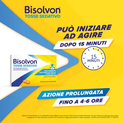 Bisolvon Tosse Sedativo per Tosse Secca Notturna, 20 Pastiglie Gommose Bisolvon Tosse Sedativo per Tosse Secca Notturna, 20 Pastiglie Gommose