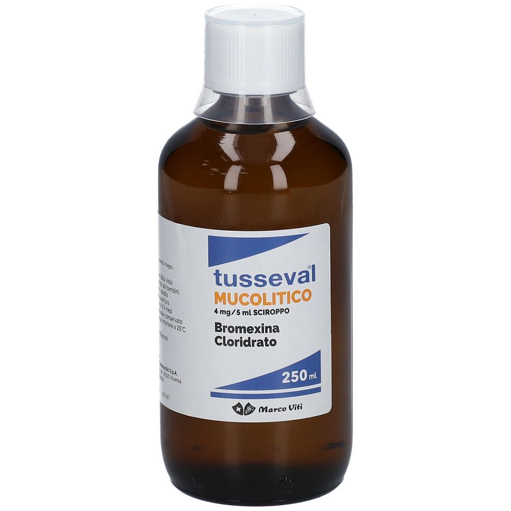 Tusseval Mucolitico Sciroppo 250 Ml 4 Mg/5 Ml