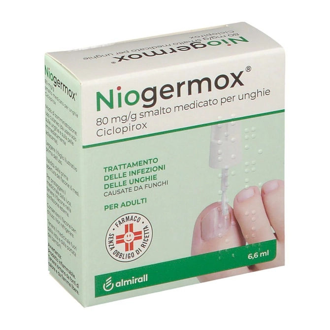 Niogermox Smalto Unghie 6,6 Ml 80 Mg/G