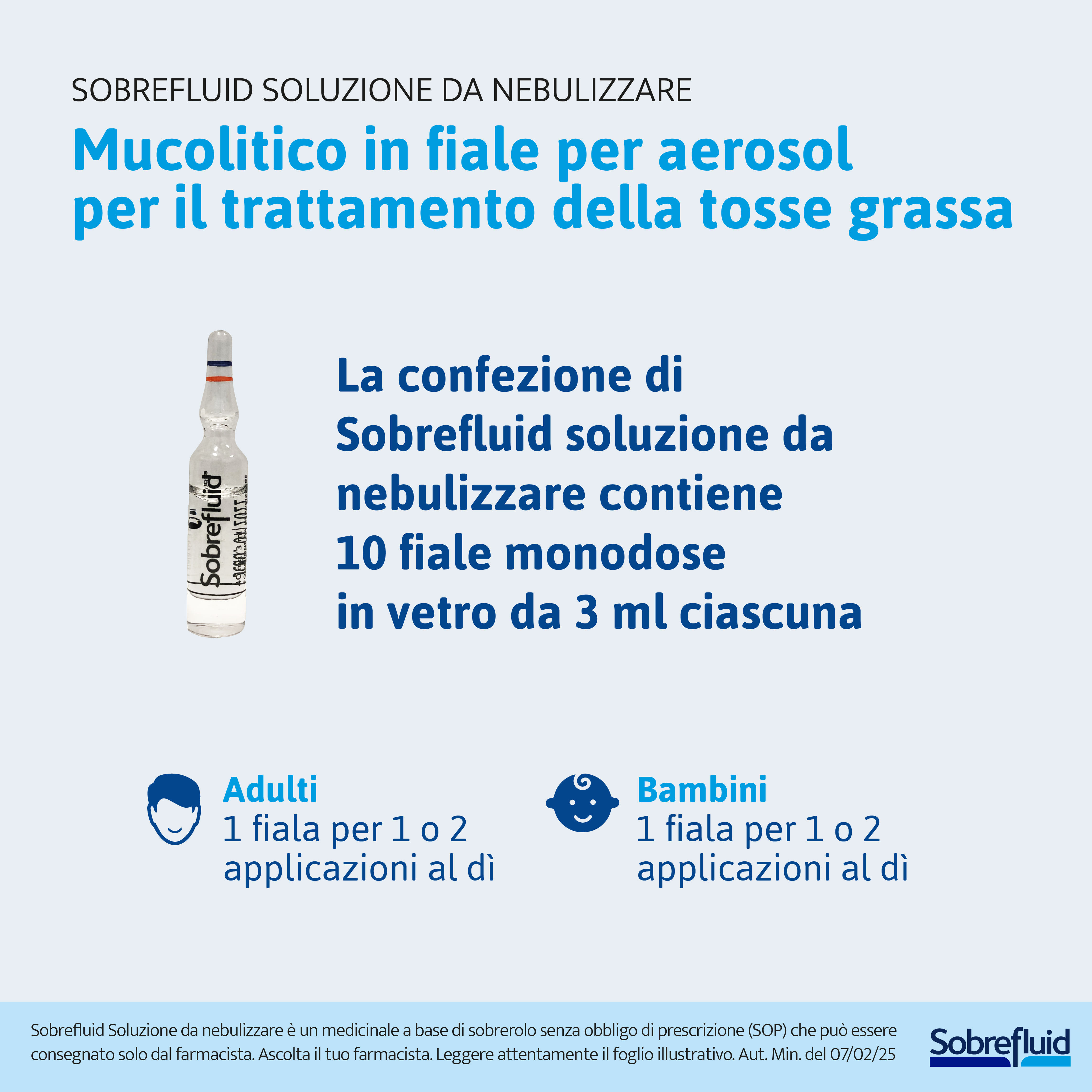 SOBREFLUID soluzione nebulizzata 10 fiale 40 mg 3 ml