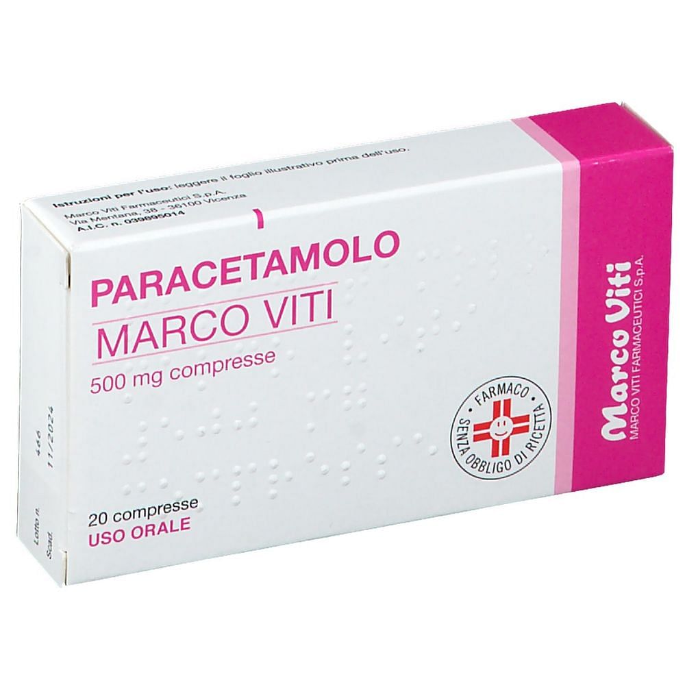 Paracetamolo (Marco Viti) 20 Compresse 500 Mg