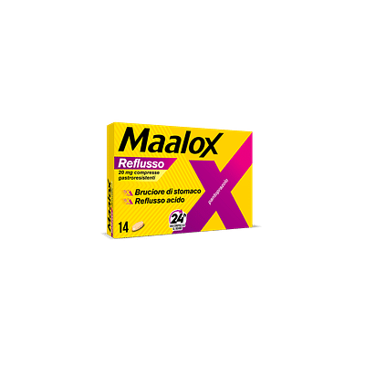 Maalox Reflusso, contro reflusso acido, 14 compresse