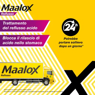 Maalox Reflusso, contro reflusso acido, 14 compresse Maalox Reflusso, contro reflusso acido, 14 compresse
