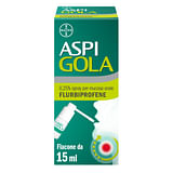 Aspi Gola Spray Antinfiammatorio per Gola Infiammata, Faringite e Mal di gola con Flurbiprofene, Flacone 15ml