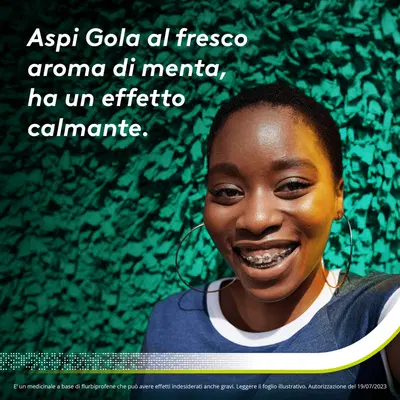 Aspi Gola Spray Antinfiammatorio per Gola Infiammata, Faringite e Mal di gola con Flurbiprofene, Flacone 15ml Aspi Gola Spray Antinfiammatorio per Gola Infiammata, Faringite e Mal di gola con Flurbiprofene, Flacone 15ml