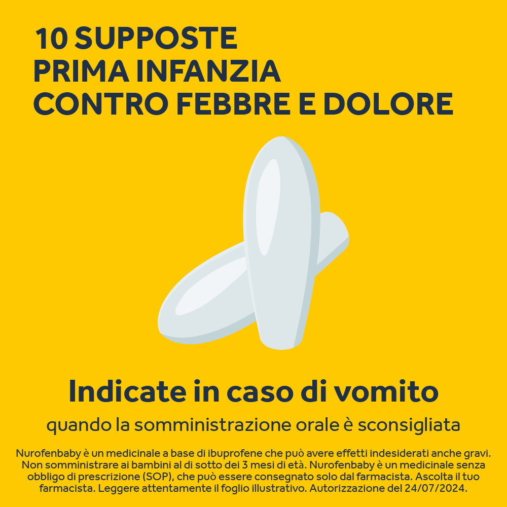 NUROFENBABY 10 supposte 60 mg prima infanzia
