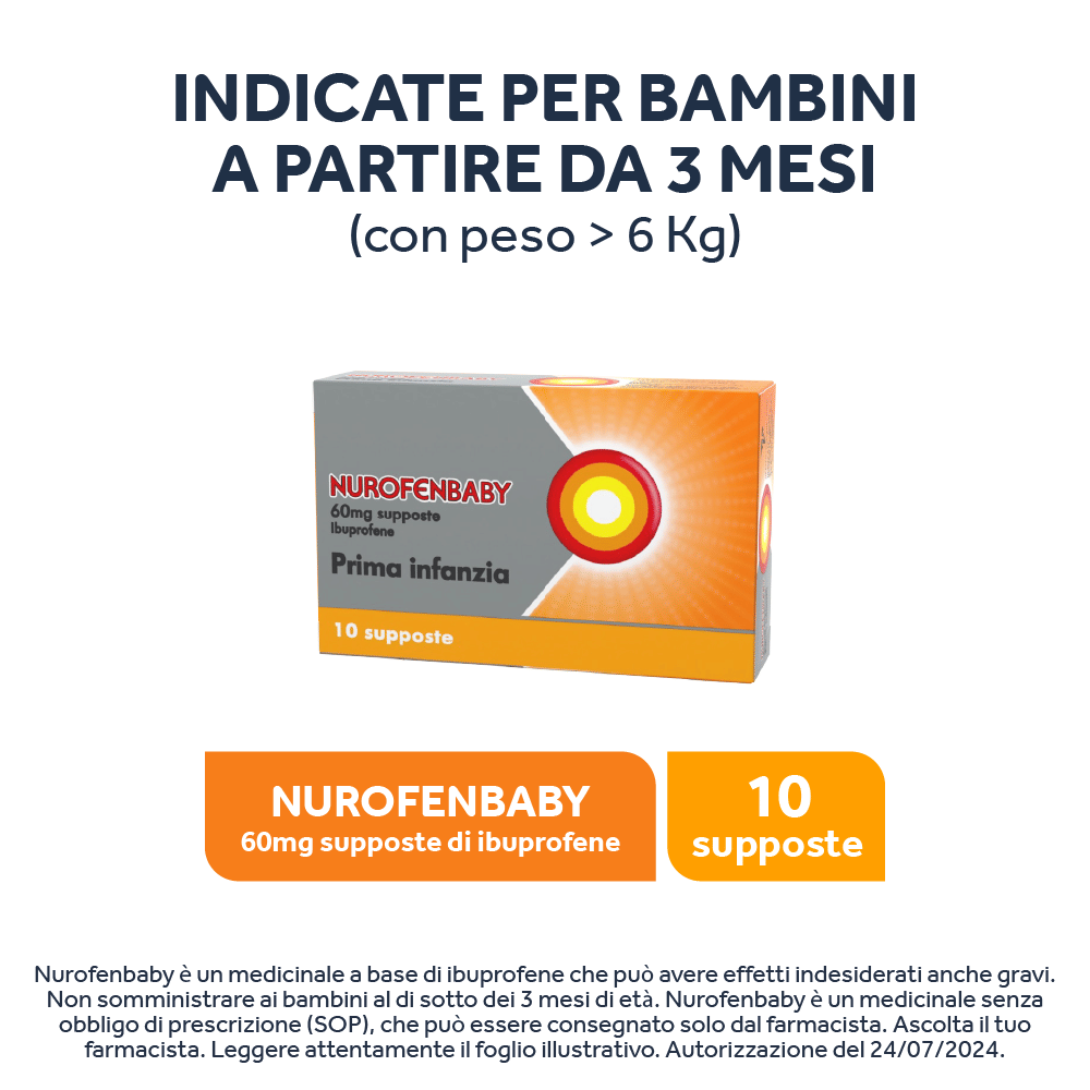 NUROFENBABY 10 supposte 60 mg prima infanzia