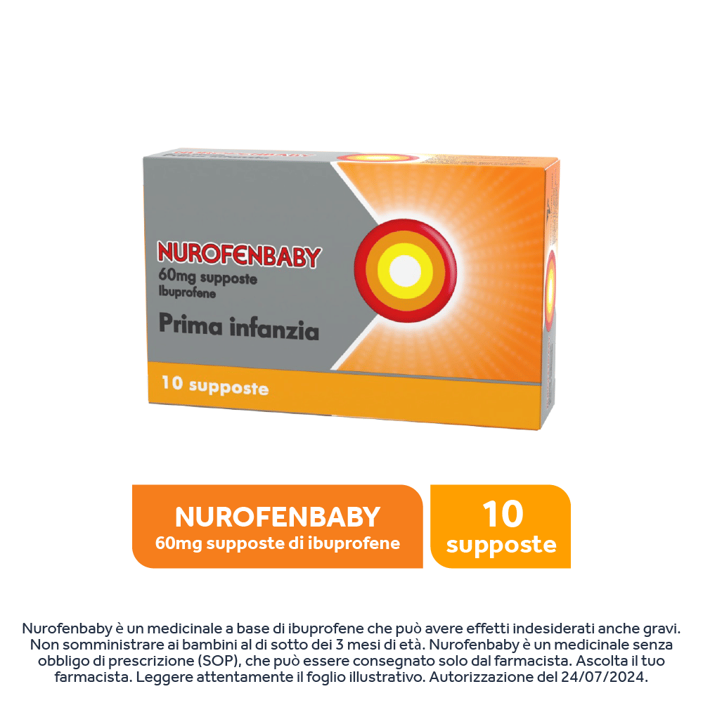 NUROFENBABY 10 supposte 60 mg prima infanzia