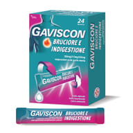 GAVISCON BRUCIORE E INDIGESTIONE 24 BUSTINE 10ML contro sintomi del reflusso gastroesofageo, indigestione, bruciore e acidità di stomaco