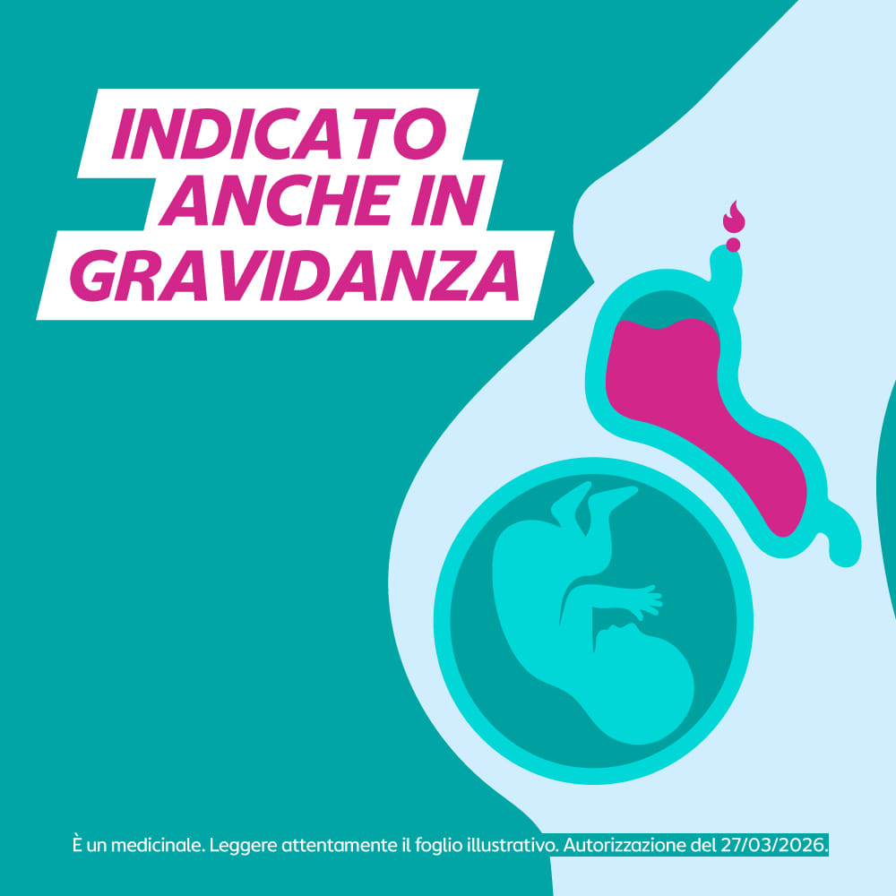 GAVISCON BRUCIORE E INDIGESTIONE 24 BUSTINE 10ML contro sintomi del reflusso gastroesofageo, indigestione, bruciore e acidità di stomaco