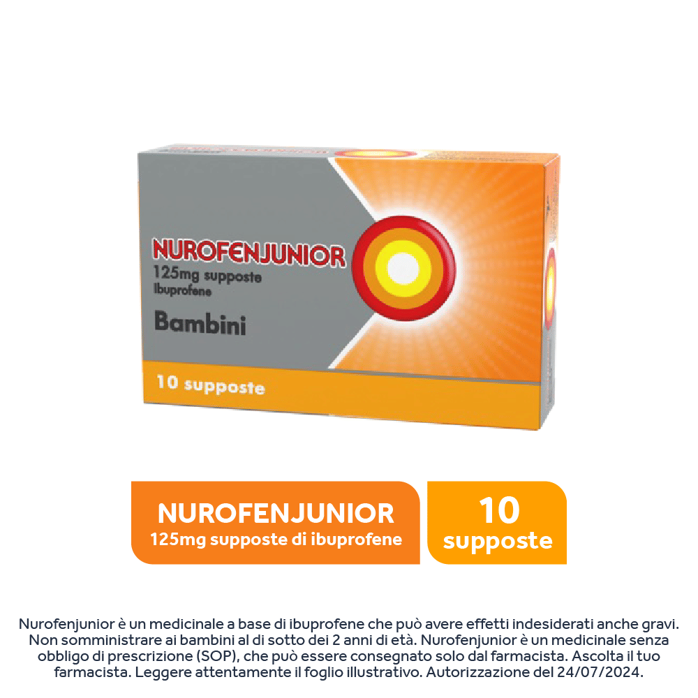 NUROFENJUNIOR 10 supposte 125 mg