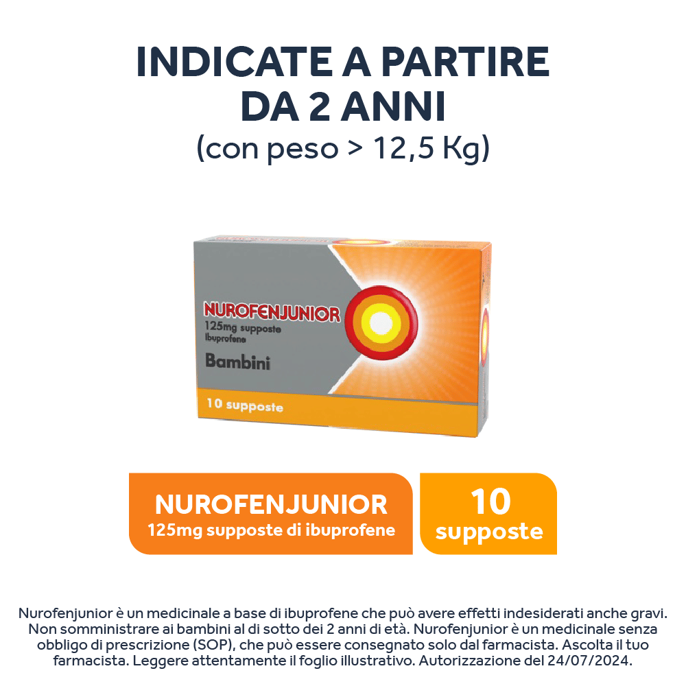 NUROFENJUNIOR 10 supposte 125 mg