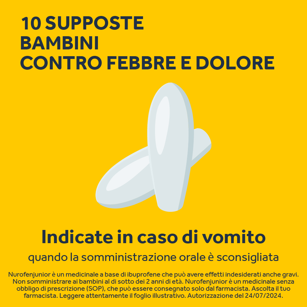 NUROFENJUNIOR 10 supposte 125 mg