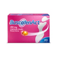 BuscofenAct 20 capsule, ibuprofene contro dolori forti da ciclo