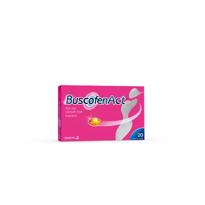 BuscofenAct 20 capsule, ibuprofene contro dolori forti da ciclo BuscofenAct 20 capsule, ibuprofene contro dolori forti da ciclo