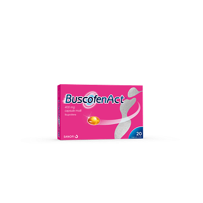 BuscofenAct 20 capsule, ibuprofene contro dolori forti da ciclo
