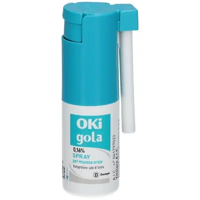 OKI INFIAMMAZIONE E DOLORE spray mucosa orale 15 ml 0,16% OKI INFIAMMAZIONE E DOLORE spray mucosa orale 15 ml 0,16%