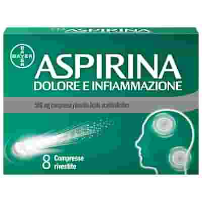 Aspirina Dolore e Infiammazione Antidolorifico Antinfiammatorio per Mal di Testa e Dolori, 8 Compresse