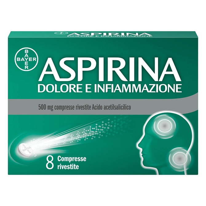 Aspirina Dolore E Infiammazione Antidolorifico Antinfiammatorio Per Mal Di Testa E Dolori 8 Cpr