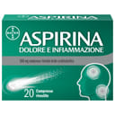 Aspirina Dolore e Infiammazione Antidolorifico Antinfiammatorio per Mal di Testa e Dolori, 20 Compresse