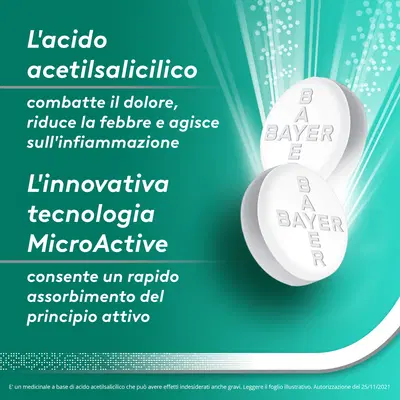 Aspirina Dolore e Infiammazione Antidolorifico Antinfiammatorio per Mal di Testa e Dolori, 20 Compresse Aspirina Dolore e Infiammazione Antidolorifico Antinfiammatorio per Mal di Testa e Dolori, 20 Compresse