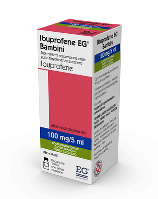 IBUPROFENE (EG) sospensione orale 150 ml 100 mg/5 ml gusto fragola senza zucchero