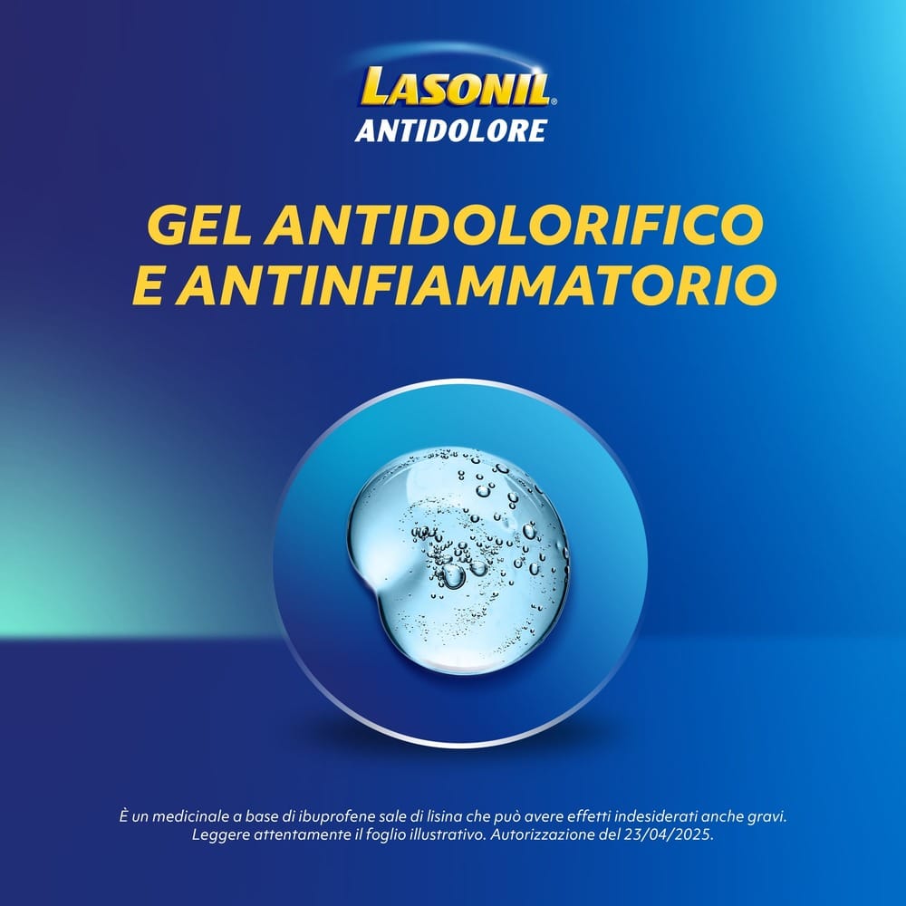 Lasonil Antidolore Gel Antidolorifico e Antinfiammatorio per Dolori Muscolari e Articolari, Tubo 120g