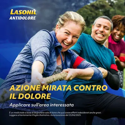 Lasonil Antidolore Gel Antidolorifico e Antinfiammatorio per Dolori Muscolari e Articolari, Tubo 120g Lasonil Antidolore Gel Antidolorifico e Antinfiammatorio per Dolori Muscolari e Articolari, Tubo 120g
