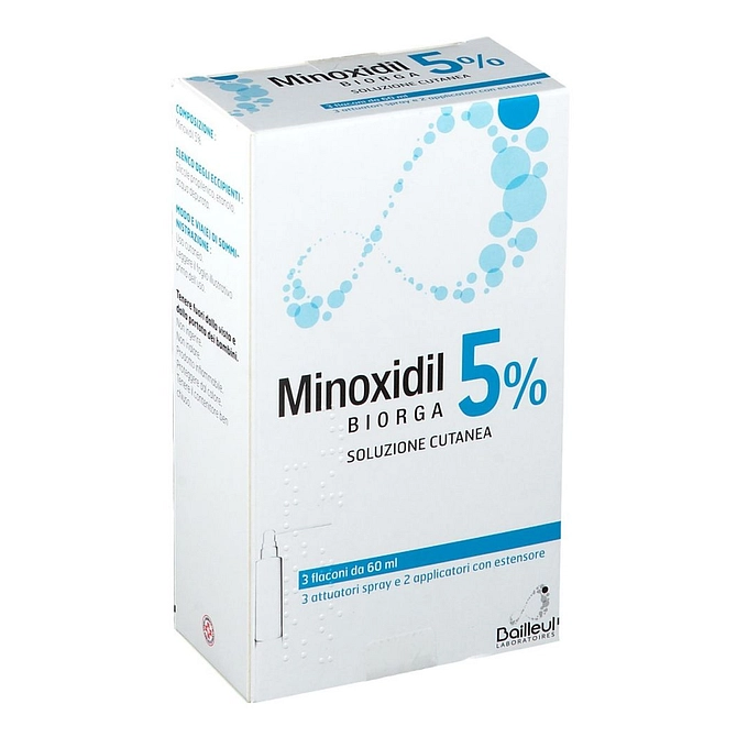 Minoxidil Biorga (Laboratoires Bailleul) Soluz Cutanea 3 Flaconi 60 Ml 5%
