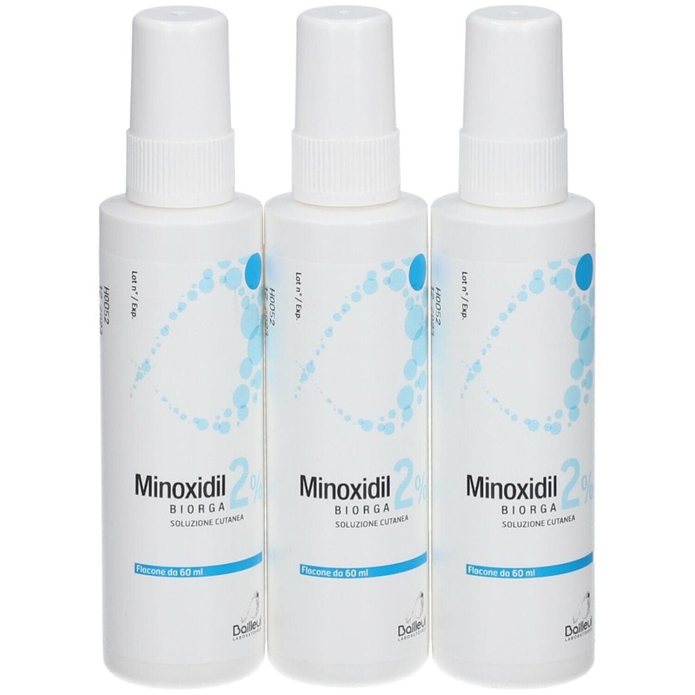 MINOXIDIL BIORGA (LABORATOIRES BAILLEUL) soluzione cutanea 3 flaconcini 60 ml 2 %