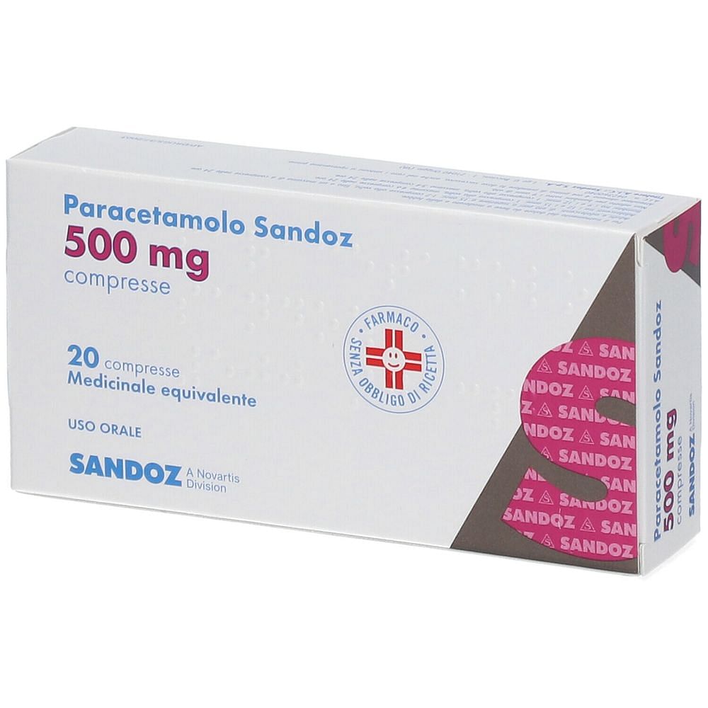 Paracetamolo (Sandoz) 20 Compresse 500 Mg