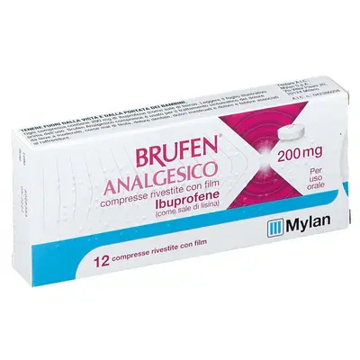 BRUFEN ANALGESICO 12 compresse rivestite 200 mg BRUFEN ANALGESICO 12 compresse rivestite 200 mg