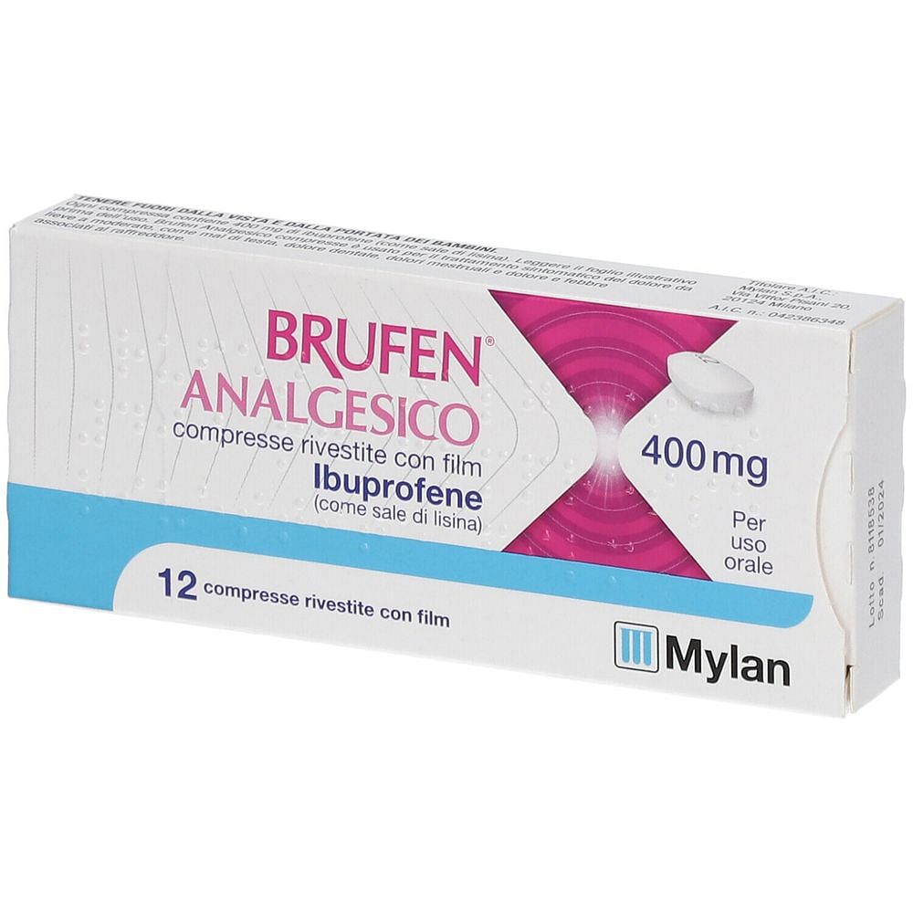 Mylan Brufen Analgesico 12 Compresse Rivestite 400 Mg