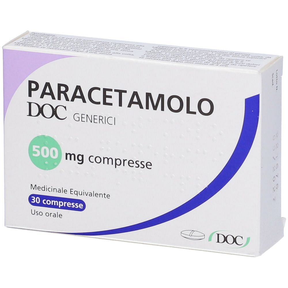 Paracetamolo (Doc Generici) 30 Compresse Divisibili 500 Mg