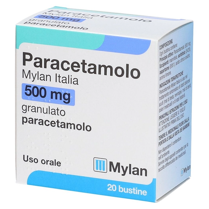 Paracetamolo (Mylan Italia) Os Grat 20 Bust 500 Mg