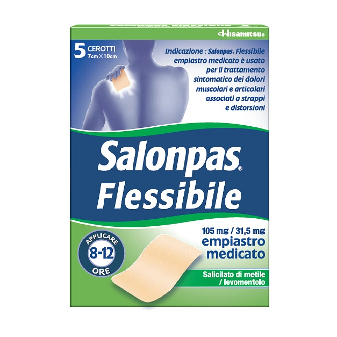 Salonpas Flessibile 5 Empiastri In Bustina 105 Mg + 31,5 Mg